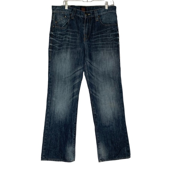 Rock & Republic Neil straight dark‎ wash fade Jeans. Size 34/30 - Picture 1 of 12